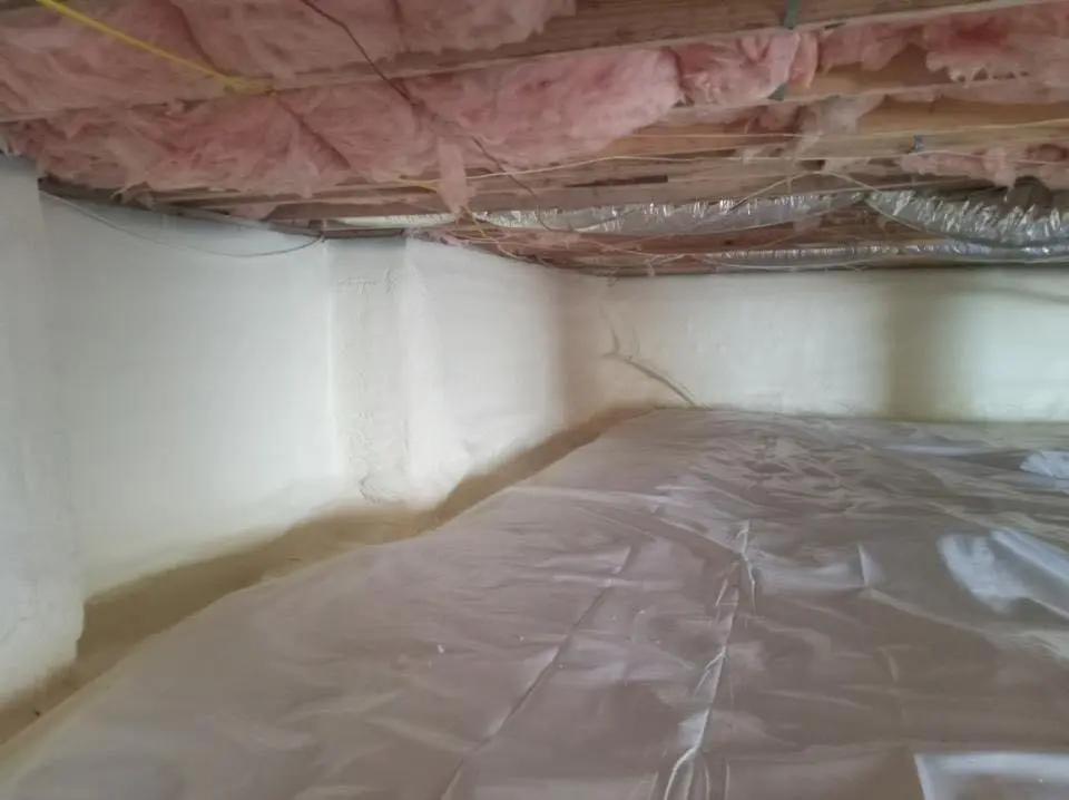 Crawl space encapsulation with closed-cell spray foam for Metal Roof Coating in Van Buren